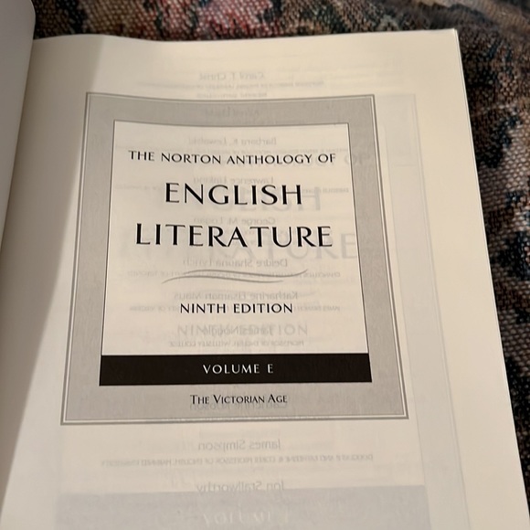 9th Ed Norton Anthology of Literature Vol E The Victorian Age - Picture 3 of 6
